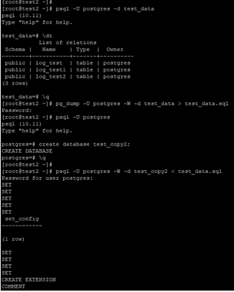 using createdb command Example 3.1