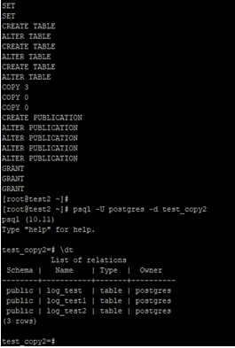 using createdb command Example 3.2