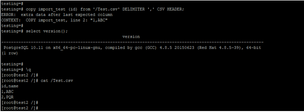 PostgreSQL Import CSV - 1