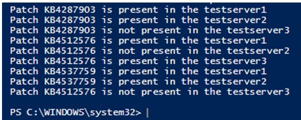 Check if patch is installed in a server or not