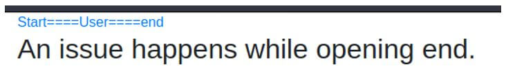 An issue happens while opening end