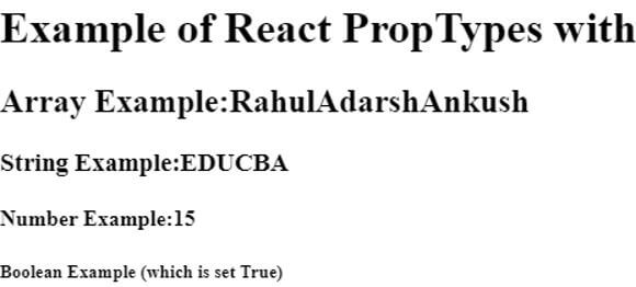 React PropTypes 2