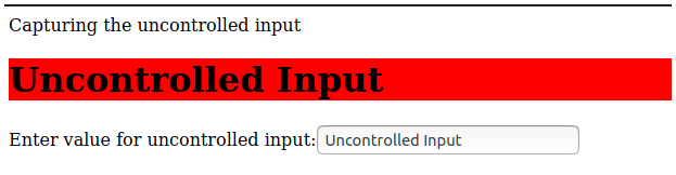 React Uncontrolled Input output 2