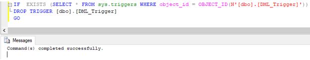 SQL DROP TRIGGER3