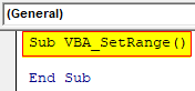 VBA Set Range Example 1-2