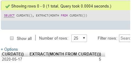 Current DATE/TIME function