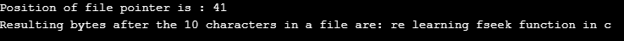 fseek() in C - 1