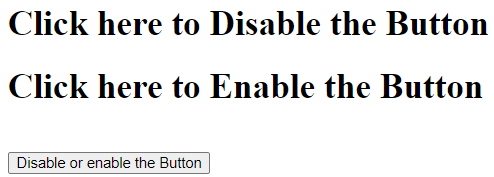 jQuery Disable Button Example 1a