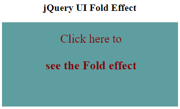 Fold Animation Example 4 