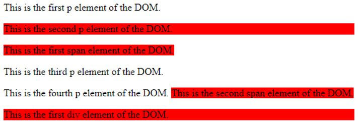 will be used not to be select the specified elements based on their class