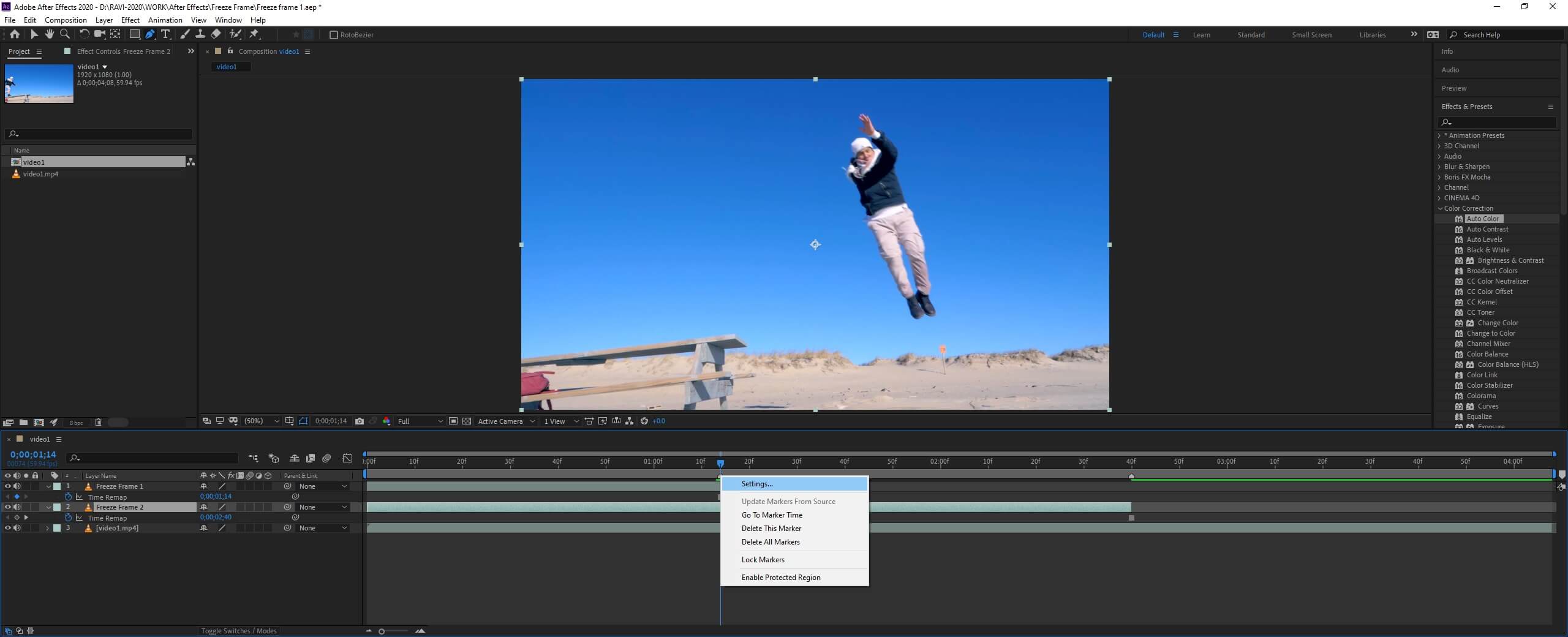 After Effects Freeze Frame output 12