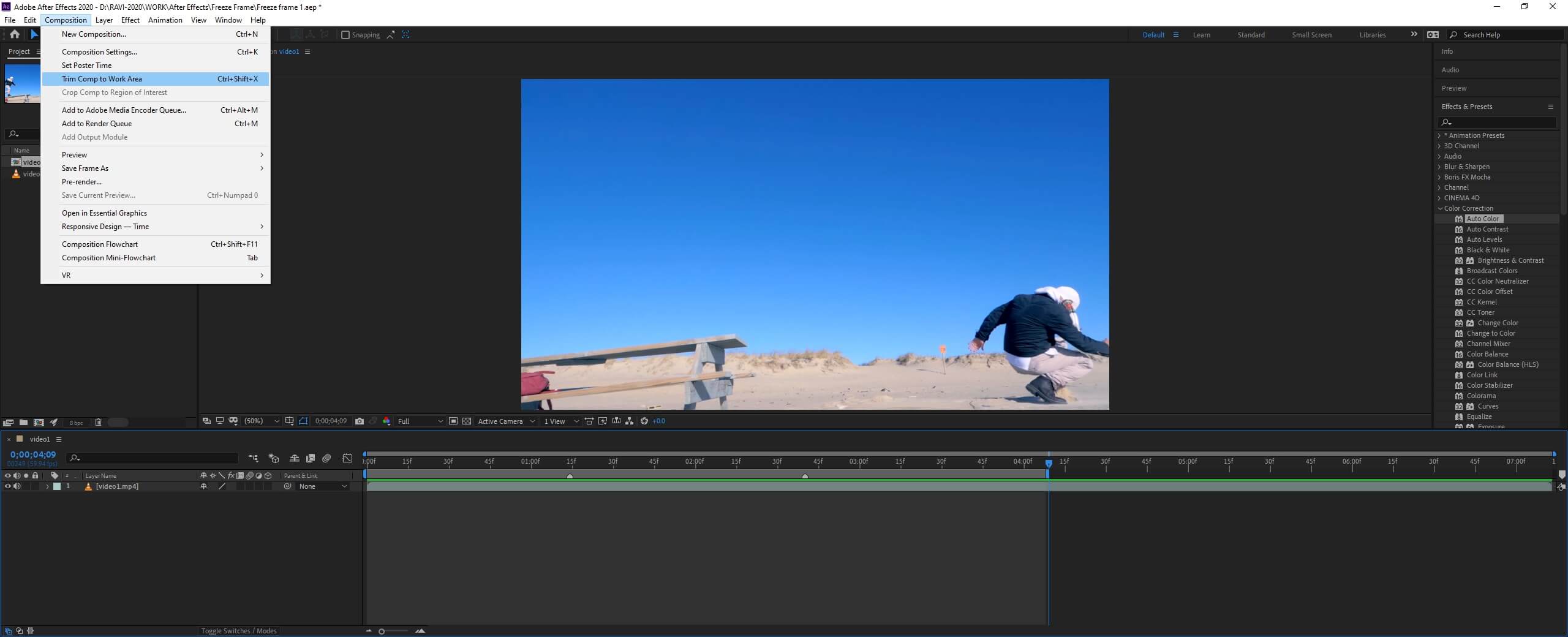 After Effects Freeze Frame output 5