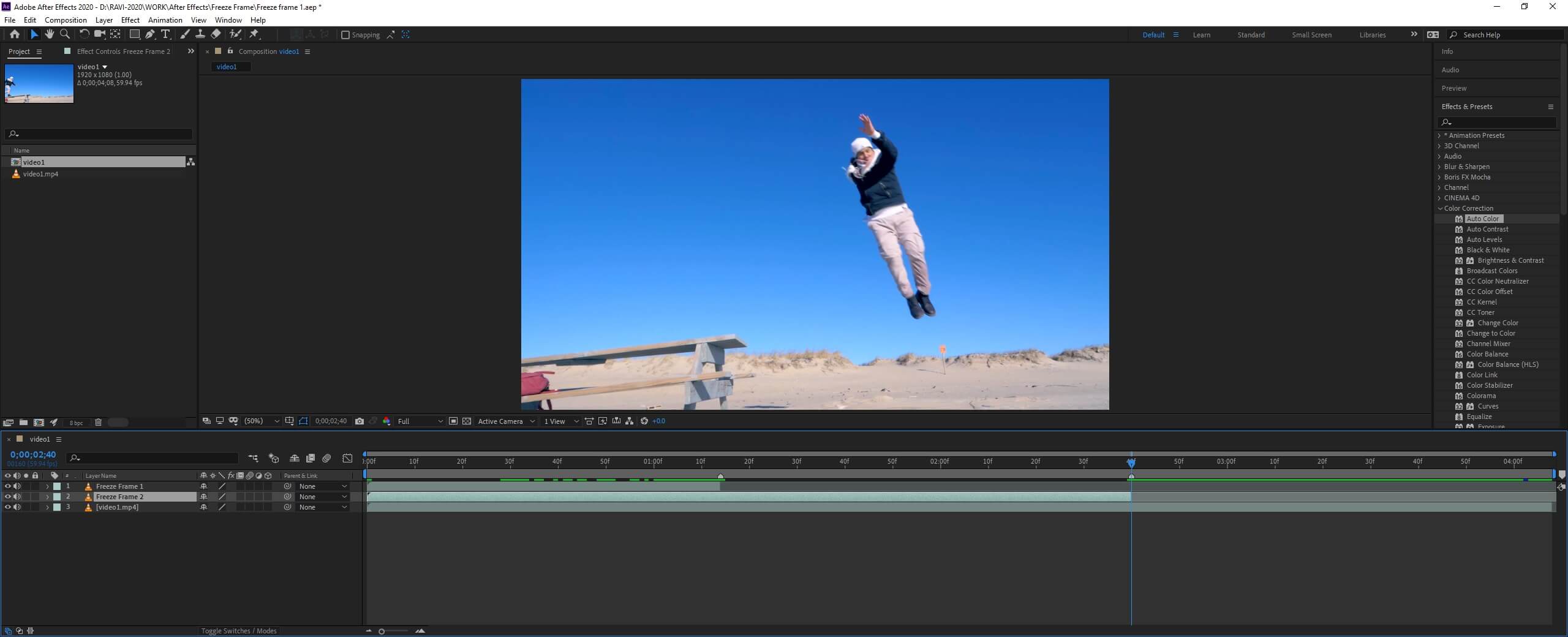 After Effects Freeze Frame output 8