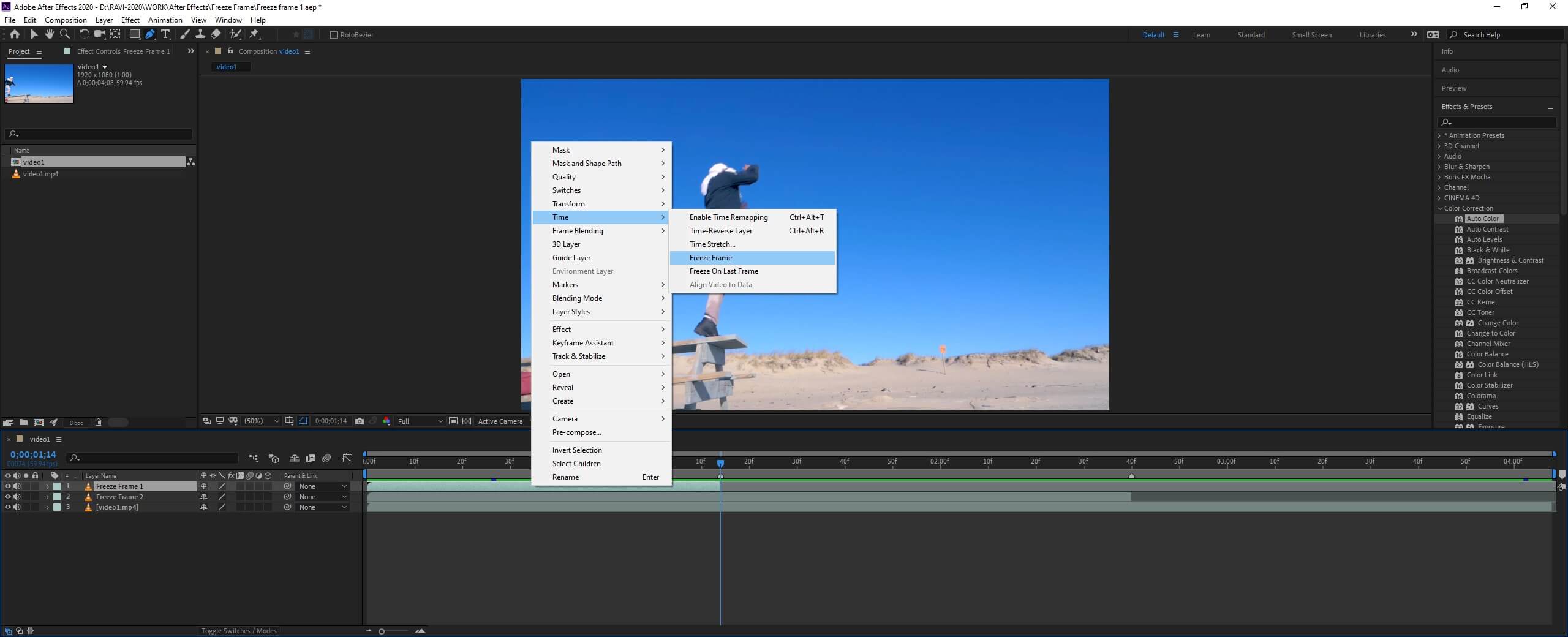 After Effects Freeze Frame output 9
