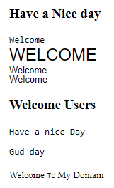 CSS Font Change output 1