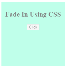 CSS fade-in animation output 1