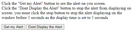 Creating alerts and stopping -2.1