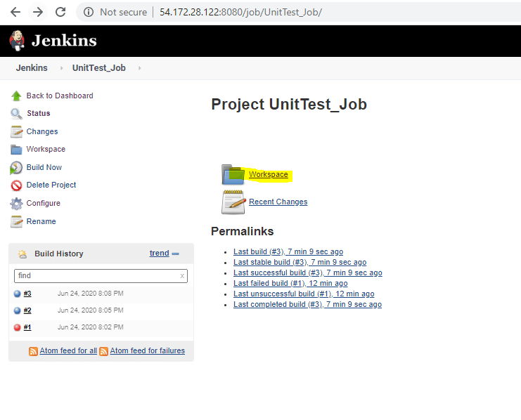 Jenkins Reporting output 6