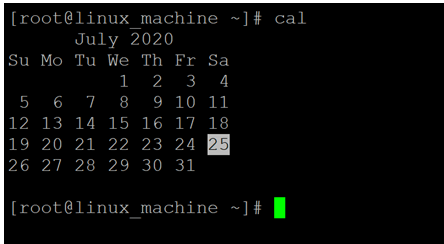 Linux Cal Command-1.1