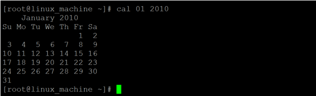 Linux Cal Command-1.2