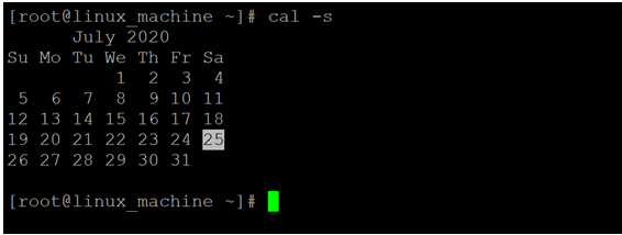 Linux Cal Command-1.4