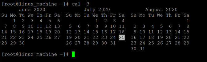 Linux Cal Command-1.5