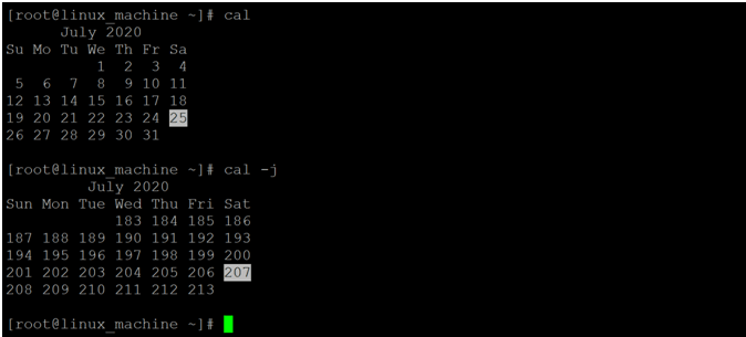 Linux Cal Command-1.6