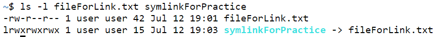 Linux Symbolic Link output 2