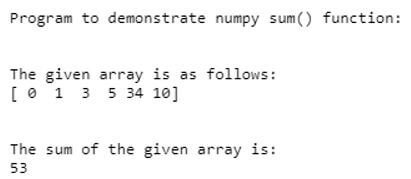 NumPy Sum 1