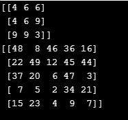 NumPy random output 4