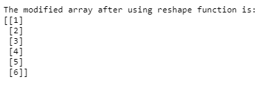 NumPy reshape Example 1