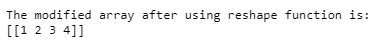 NumPy reshape Example 2
