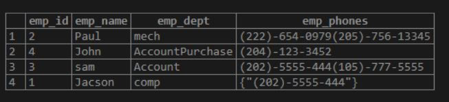 PostgreSQL where in array 7