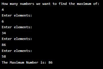 Find Maximum number Example 3