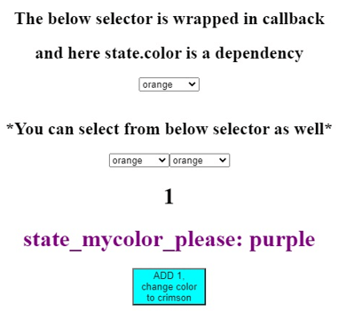 React Dispatcher output 2.1