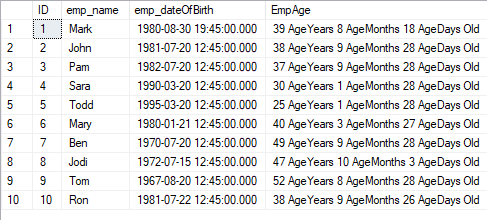 SQL DATEDIFF() output 3