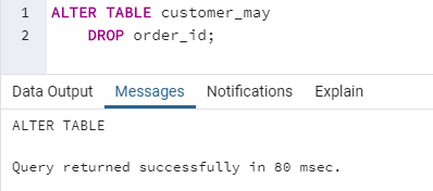 SQL DDL Commands output 5