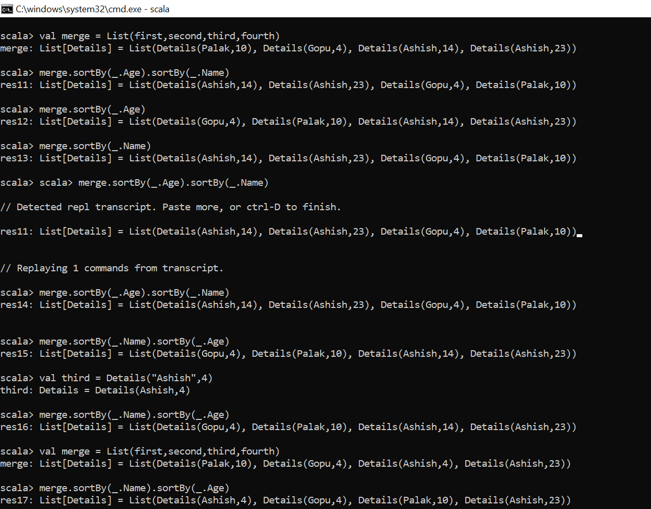 Scala SortBy output 2