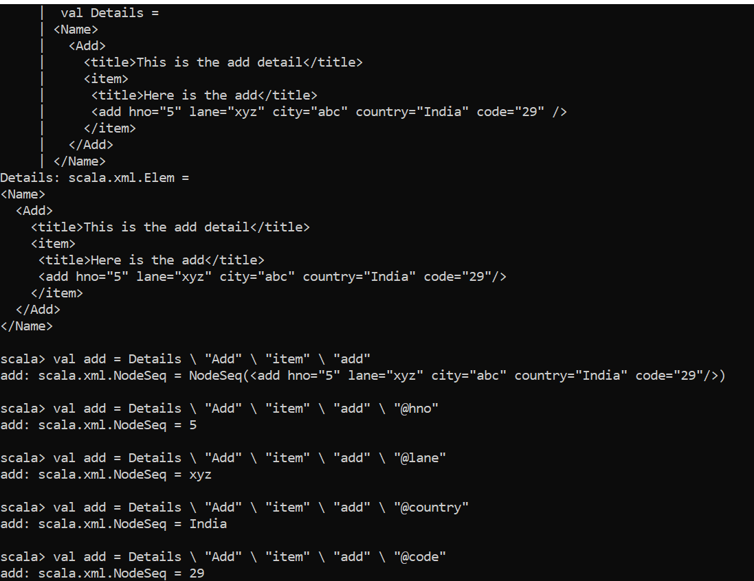 Scala XML output 2.1