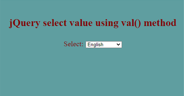 jQuery Select Value-1.1