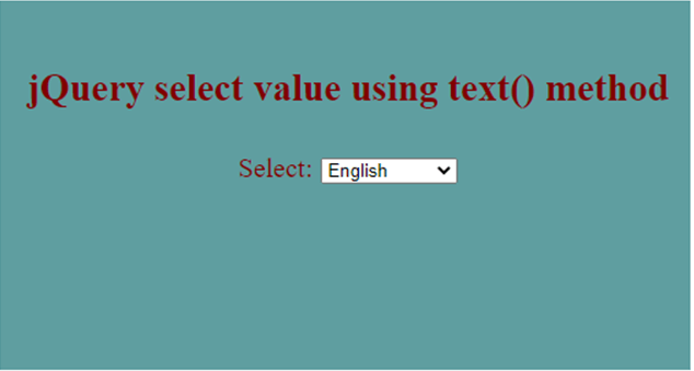 jQuery Select Value-2.1