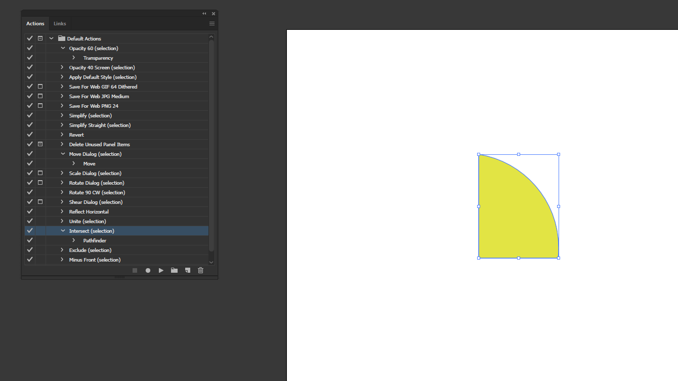 Action in Illustrator output 11