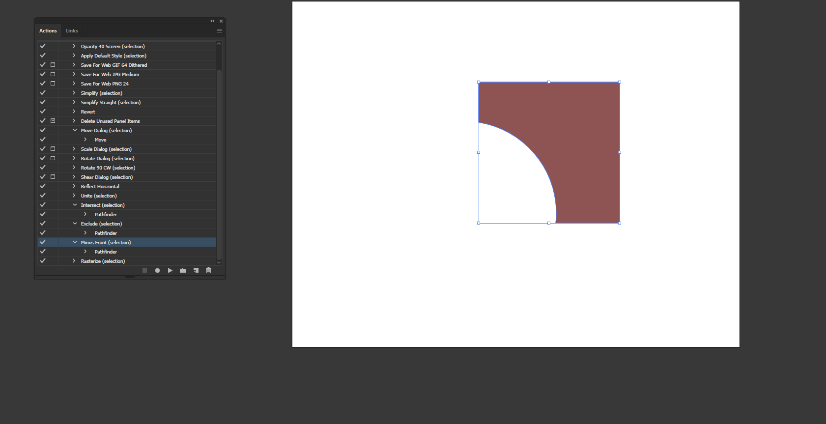 Action in Illustrator output 13