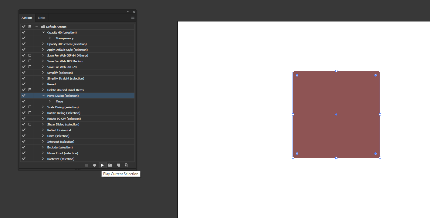 Action in Illustrator output 9