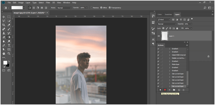 Stop playing recording button 17