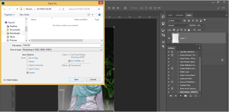 Action in Photoshop 24
