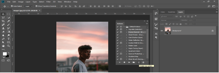 Action in Photoshop 5