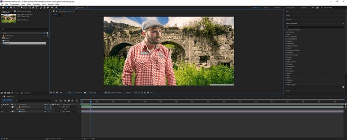 After Effects green screen output 16