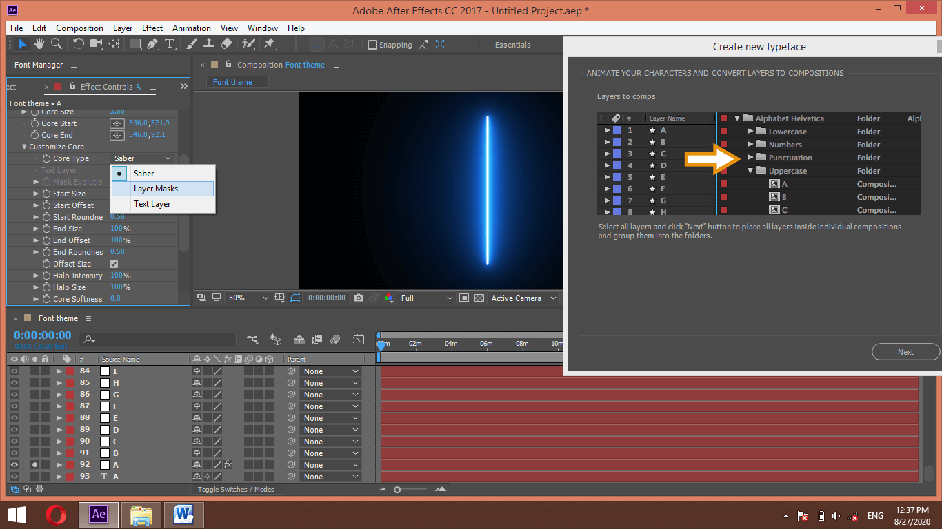 After Effect Font output 14