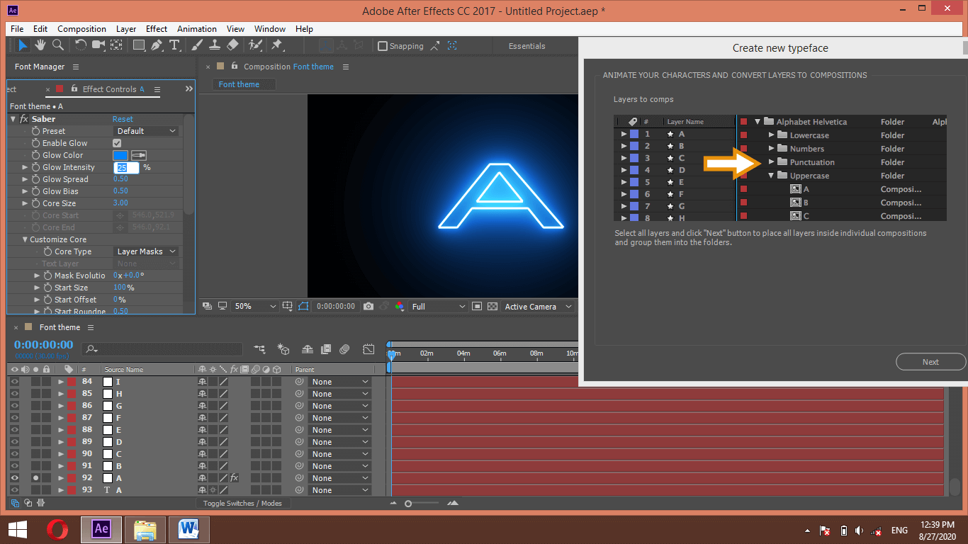 After Effect Font output 17